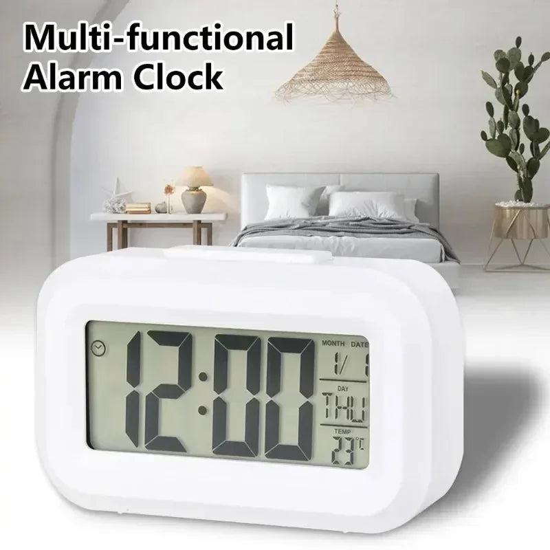 Led digital despertador backlight dados vezes calendário desktop multi-função eletrônico decoração do quarto decorações de mesa parede