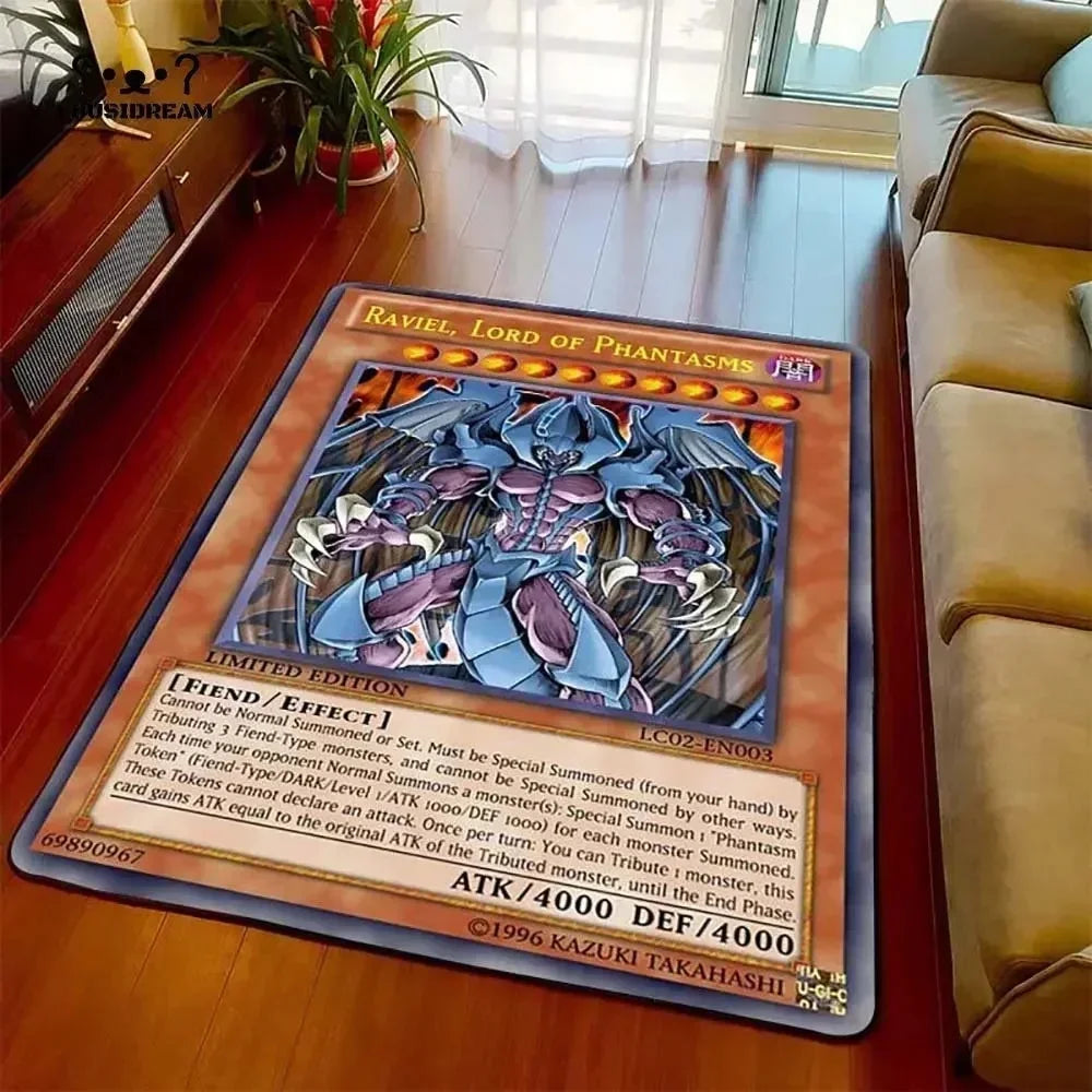 Yu-gi-oh olhos azuis dragão branco anime antiderrapante tapete dos desenhos animados para sala de estar quarto área decorativa presente perfeito