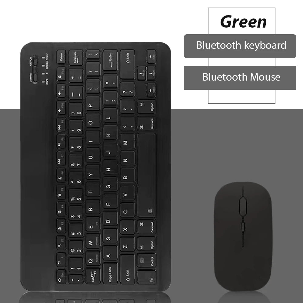 Teclado sem fio bluetooth universal, teclado e mouse para celular, mini teclado bluetooth, acessórios para teclado ipad