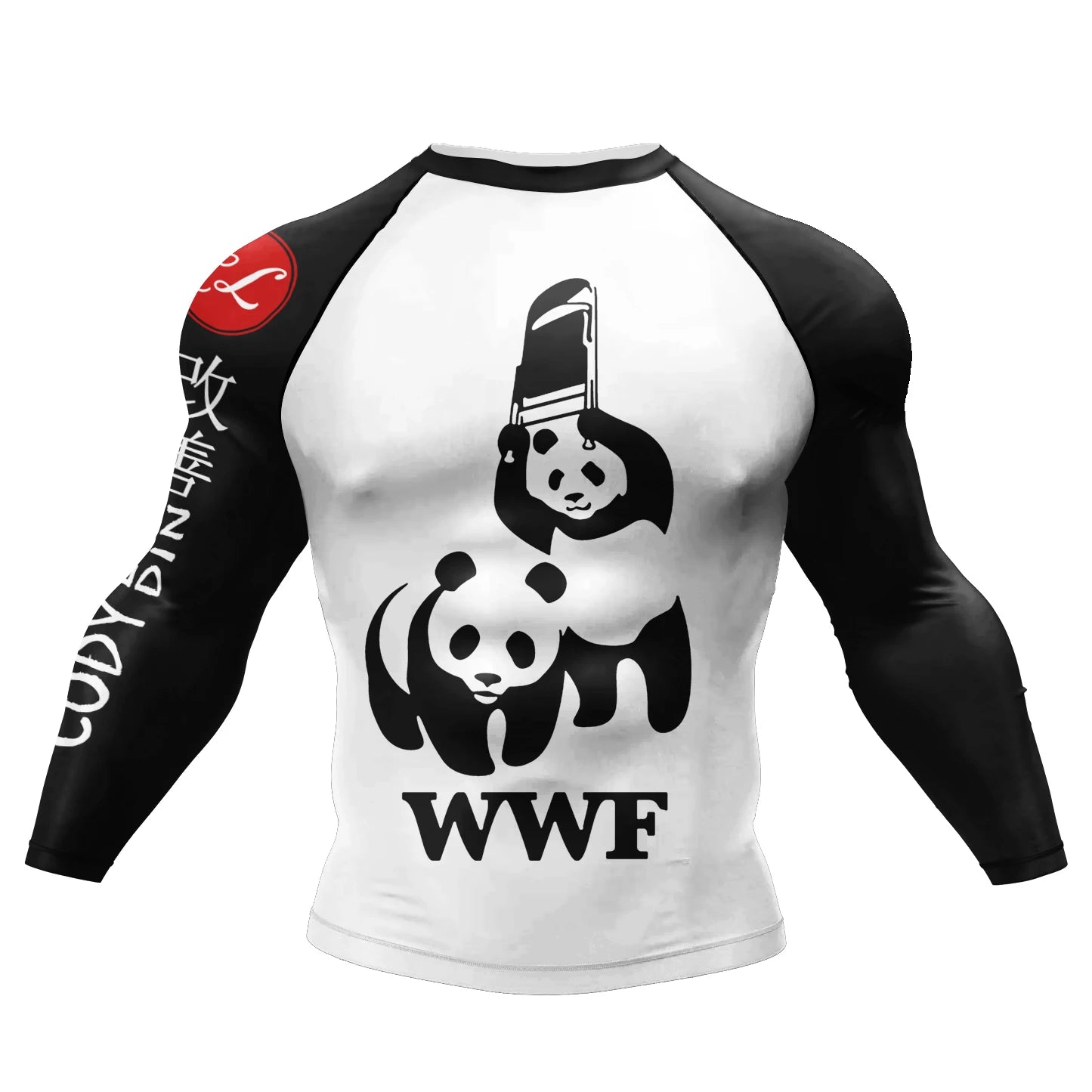 Cody Lundin Tattoo Camiseta de compressão de ginástica masculina sublimação manga longa Rashguard BJJ jiu jitsu camisa de boxe personalizada