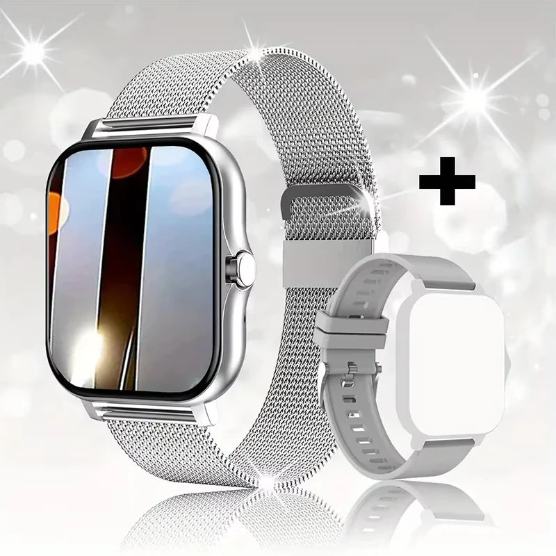 LAXASFIT 2025 Novo Relógio Inteligente para Homens Mulheres Presente Tela de Toque Completa Esportes Fitness Relógio Bluetooth Chamada Digital Smartwatch