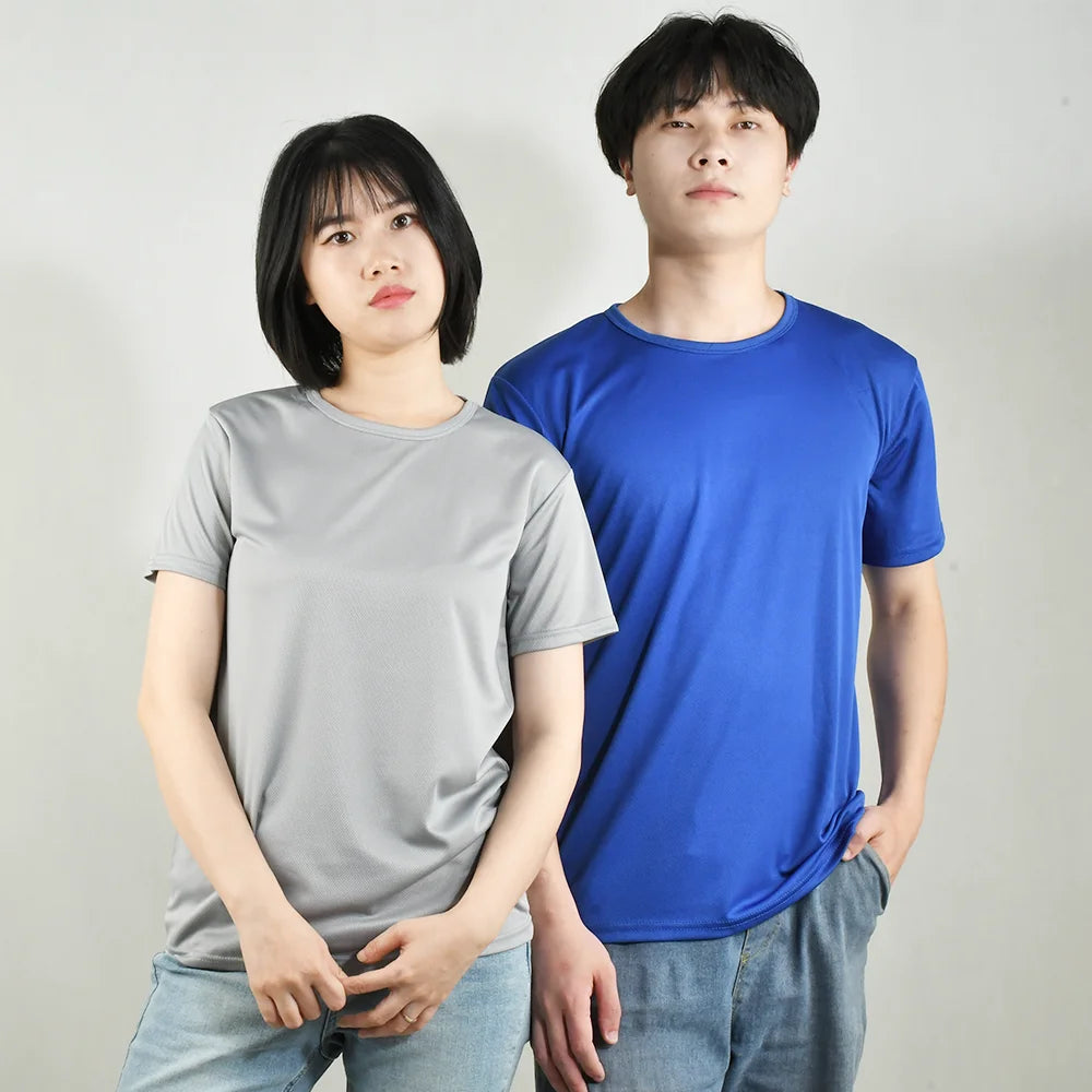 Multicolorido secagem rápida manga curta esporte t camisa ginásio camisas de fitness treinador correndo camiseta masculina respirável roupas esportivas