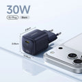 Carregador Baseus 30W GaN PD Carregador Rápido PD3.0 QC3.0 para Celulares e Tablets Tipo C