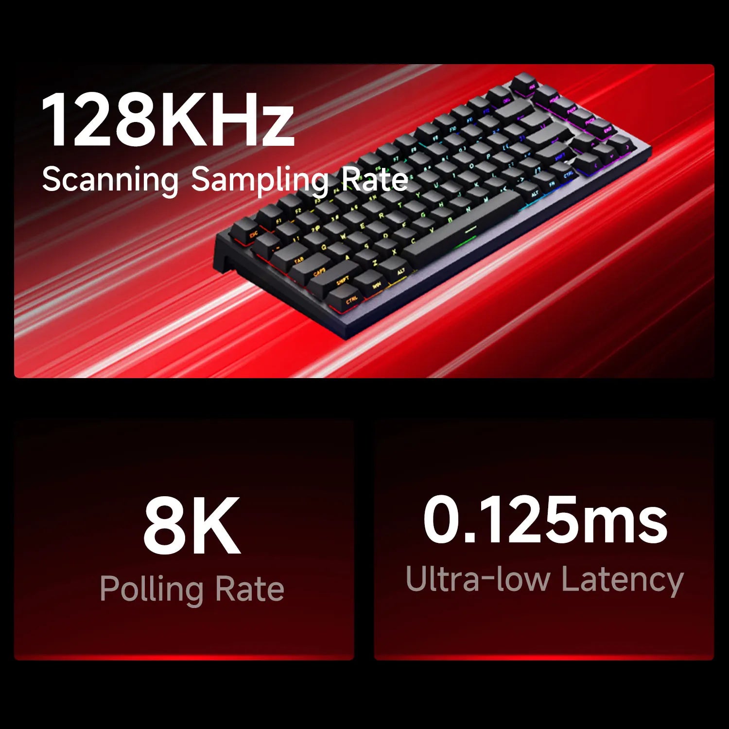 Akko tac75 he teclado de interruptor magnético 75% teclados para jogos gatilho rápido 0.005mm 8k rgb com fio esports teclado personalizado para gamer