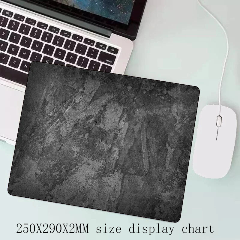 Tapete de mouse cinza grande/pequeno overlocked mousepad xxl teclado de mesa almofada de mesa série cinza tapete de mesa de jogo acessórios de computador