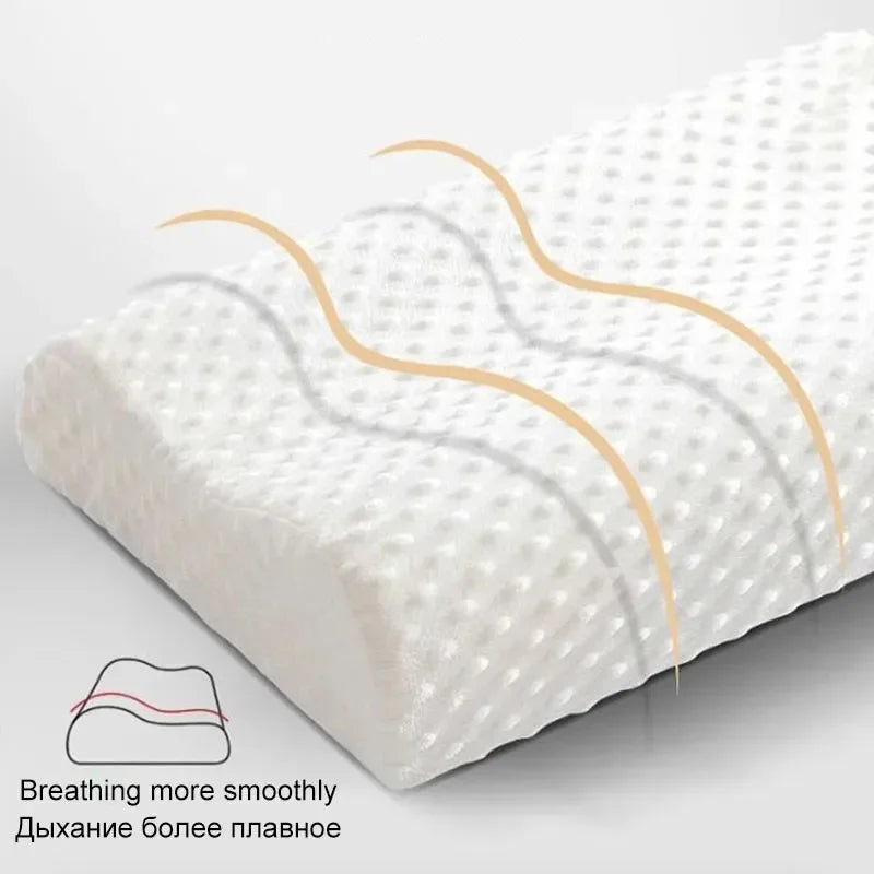 Travesseiro longo de espuma de memória, travesseiro de cama, proteção para pescoço, formato de recuperação lenta, travesseiro de maternidade para dormir, travesseiros ortopédicos
