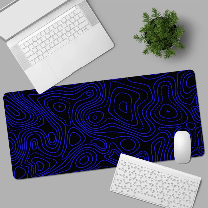 Preto e branco mouse pad grande acessórios de jogos de computador mousepads tapetes de mesa tapete antiderrapante portátil macio mouse pad mouse