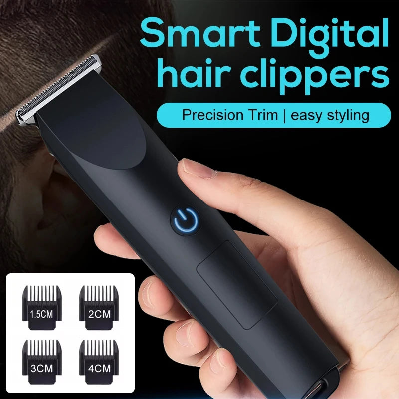 Máquina de cortar cabelo elétrica com cabeça de corte ajustável, design de carregamento USB para aparar cabelo e barba, ferramenta de higiene sem fio