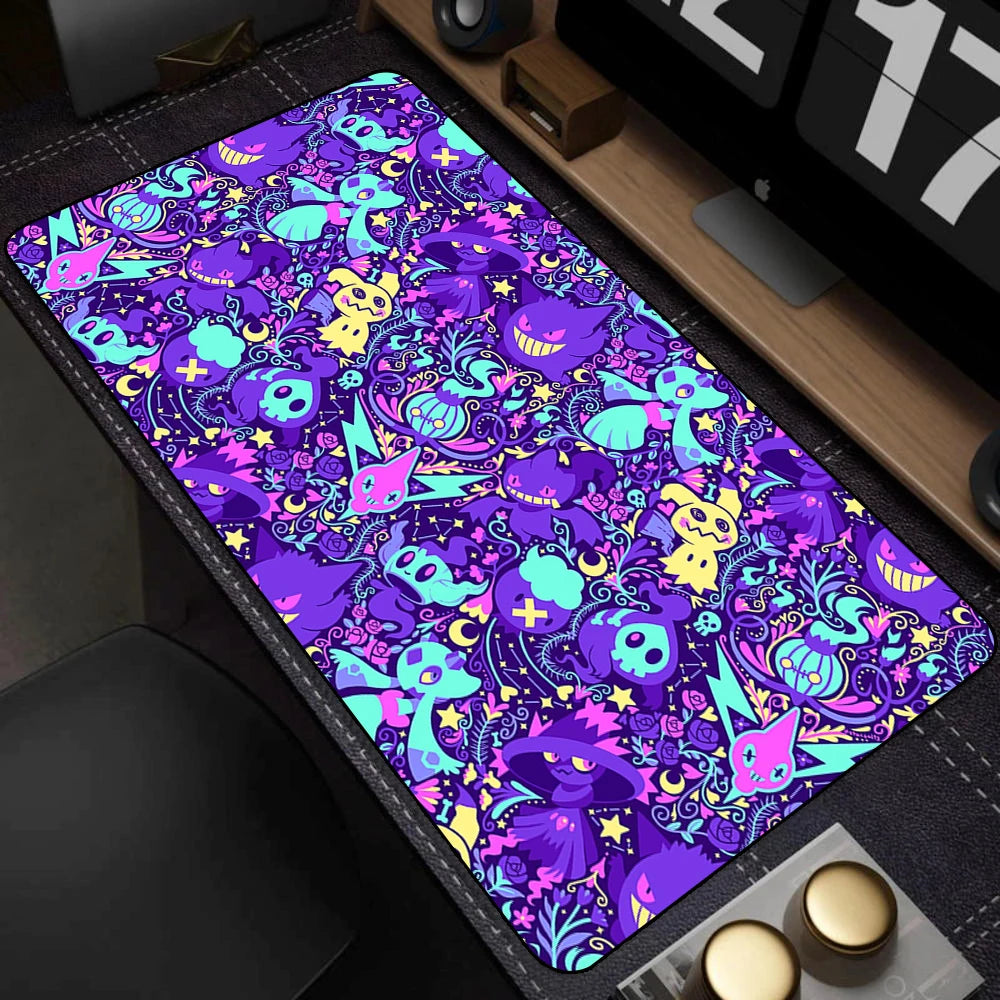 Tapete colorido para teclado de jogos, laptop, japão, legal, anime, mouse pad xxl, preto, p-pokemon, tapete de mesa, pc, g-gengar, gamer, gabinete, mousepad