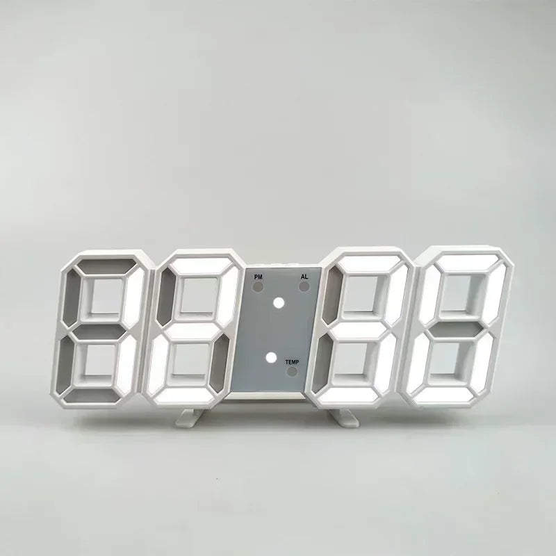 Relógio de mesa digital montado na parede relógio de mesa eletrônico decorativo com modo luminoso ajustável despertadores digitais mesa led
