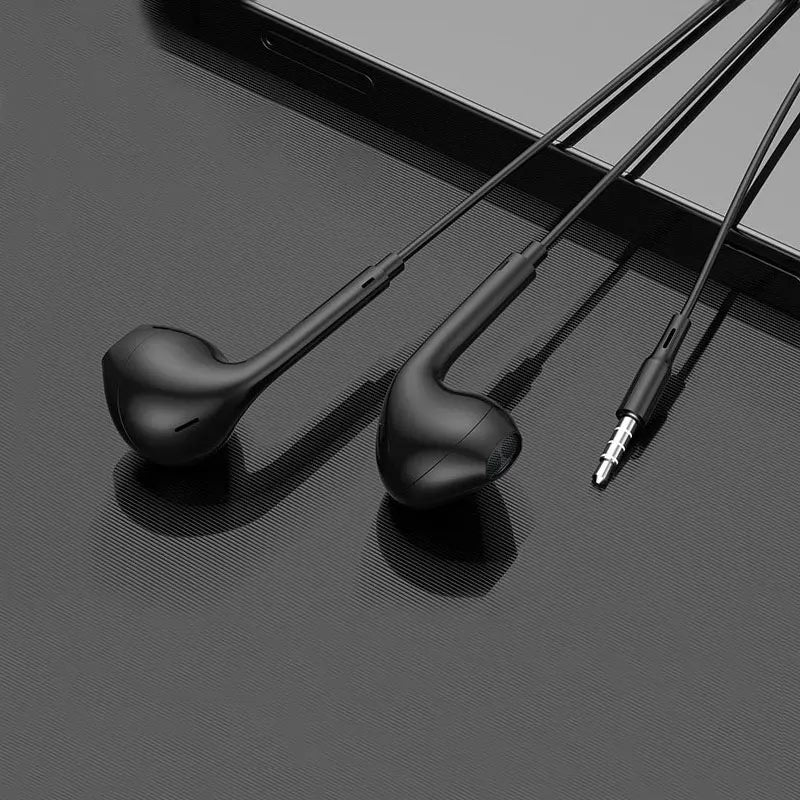 Fones de ouvido intra-auriculares com fio de 3,5 mm Fones de ouvido com fio com microfone Fones de ouvido estéreo esportivos MP3