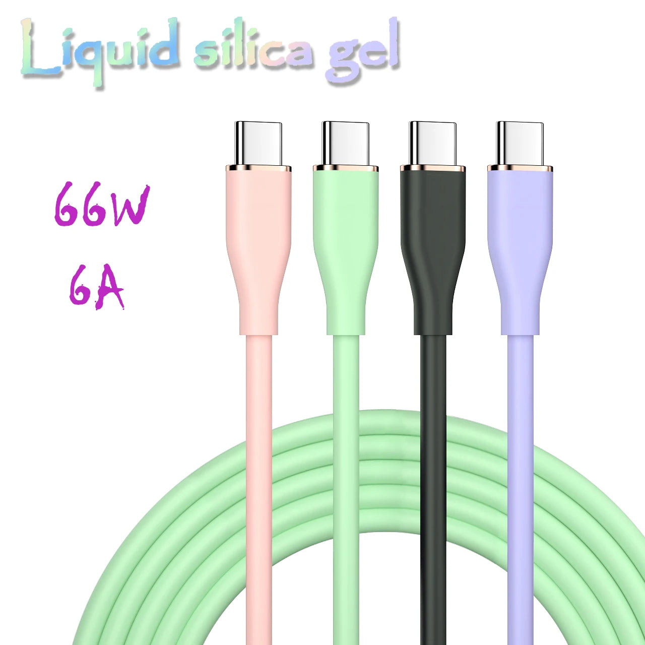 Ugourd silicone líquido usb-tipo c para c cabo de carregamento rápido 66w usb para c pd 60w 45w 27w para huawei scp xiaomi iphone 15 16 pro max