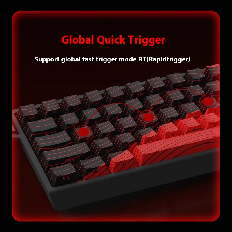 Teclado Mecânico Madcatz Mad60 Mad68 HE 8k com Switches Magnéticos, Teclados Gamer com Fio 60% 68%, Teclados Personalizados com Rapid Trigger