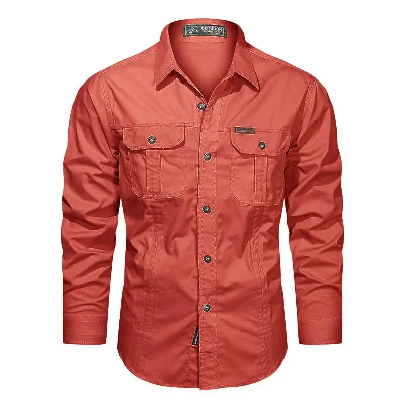 2023 camisa de carga dos homens manga longa camisas casuais algodão alta qualidade camisa militar overshirt roupas marca blusas pretas 5xl