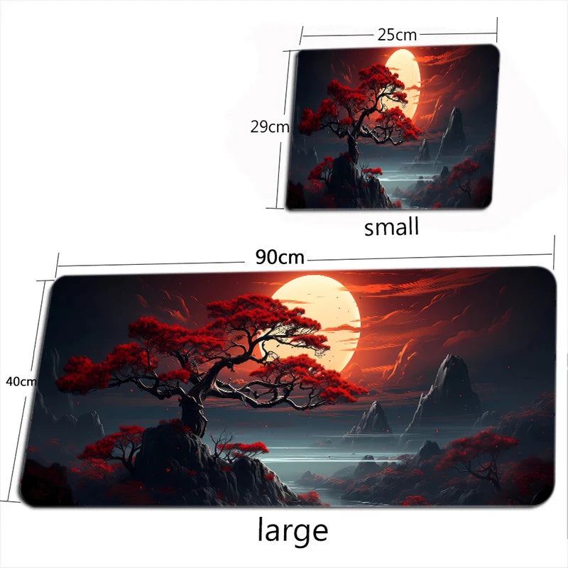 Céu estrelado lua mouse pad grande computador escritório jogo tapetes de mesa xxl borracha antiderrapante teclado de jogos mousepads longos almofadas de mesa