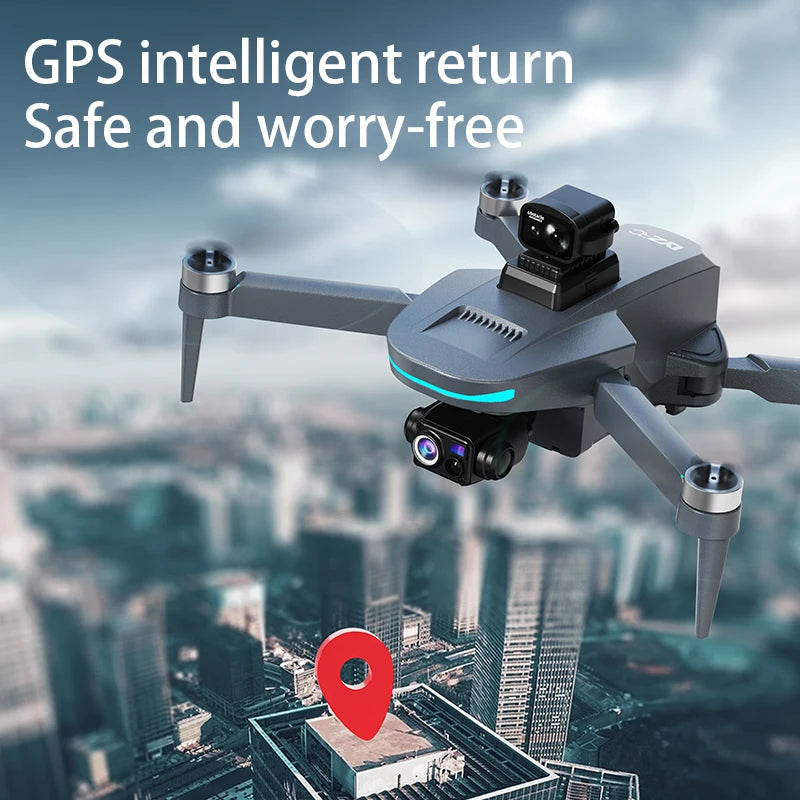 Novo Drone GPS L200 Plus de Fábrica com Câmera Profissional 4K HD, Lente Dupla e Gimbal de 3 Eixos 360 °   Quadcopter RC com Evitação de Obstáculos a Laser e Motor Sem Escovas