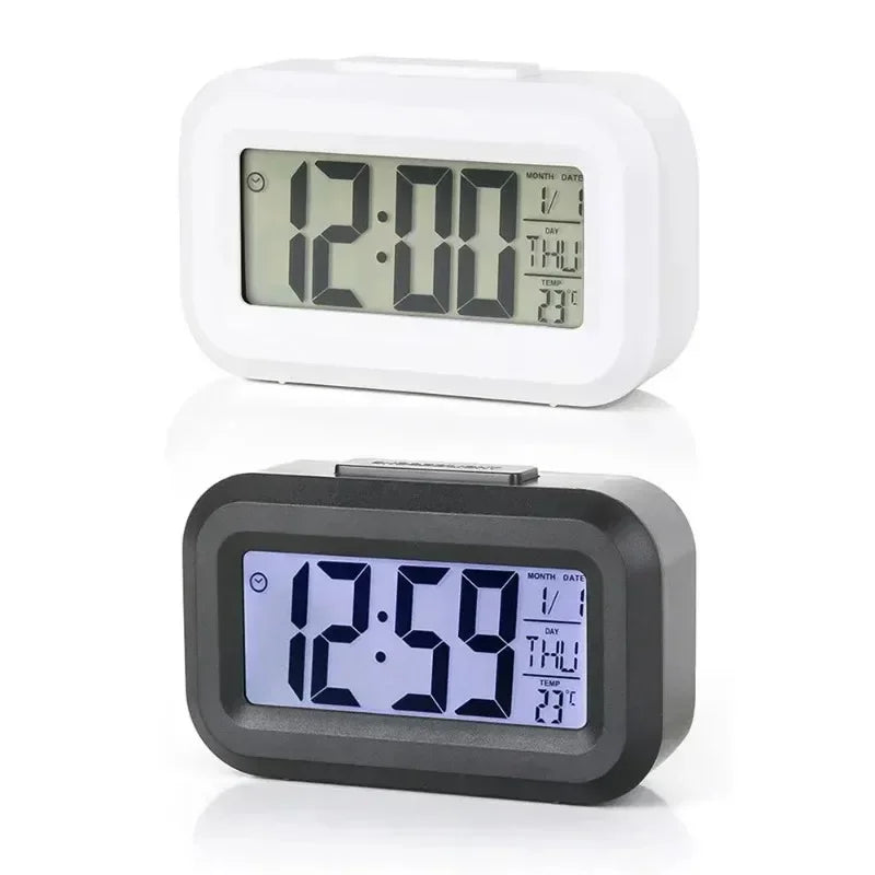 Led digital despertador backlight dados vezes calendário desktop multi-função eletrônico decoração do quarto decorações de mesa parede