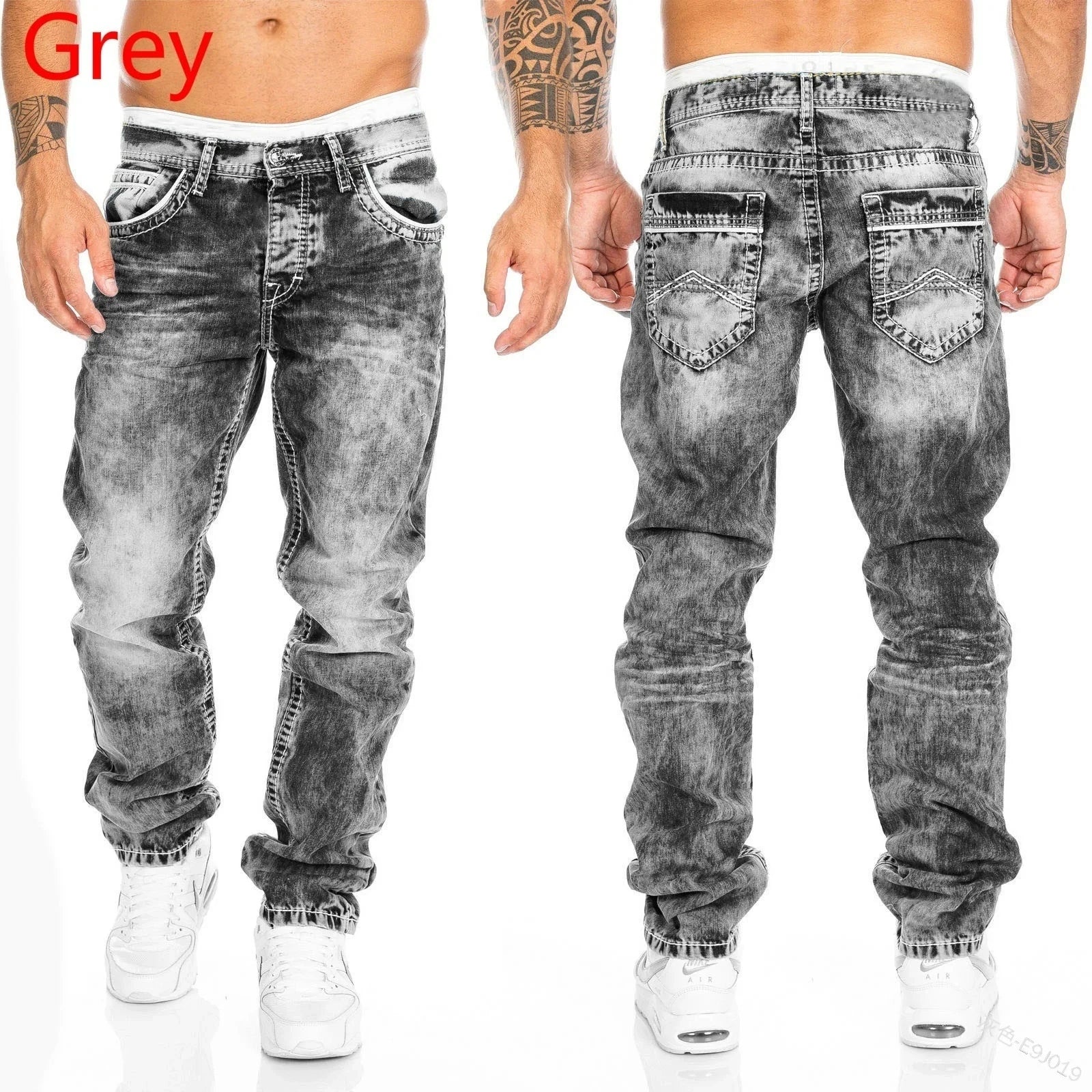 2024 calças de brim masculinas bolsos sólidos estiramento denim calças retas primavera verão negócios calças casuais diário streetwear roupas masculinas