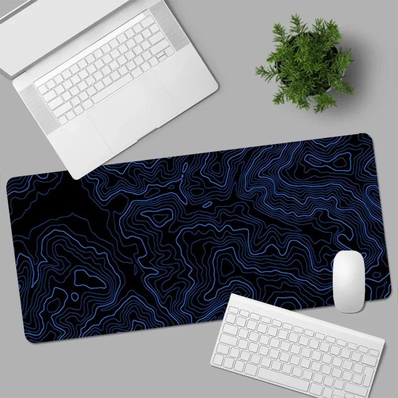 Preto e branco mouse pad grande acessórios de jogos de computador mousepads tapetes de mesa tapete antiderrapante portátil macio mouse pad mouse