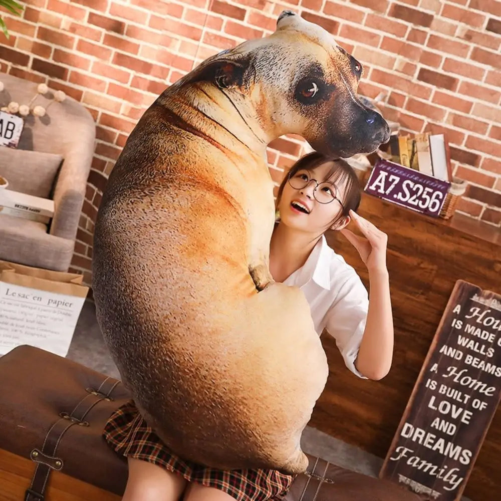 Macio Lifelike Animal Jogar Travesseiro, Hound Plush Almofada Criativa, Travesseiro Do Cão 3D, Almofada Do Escritório