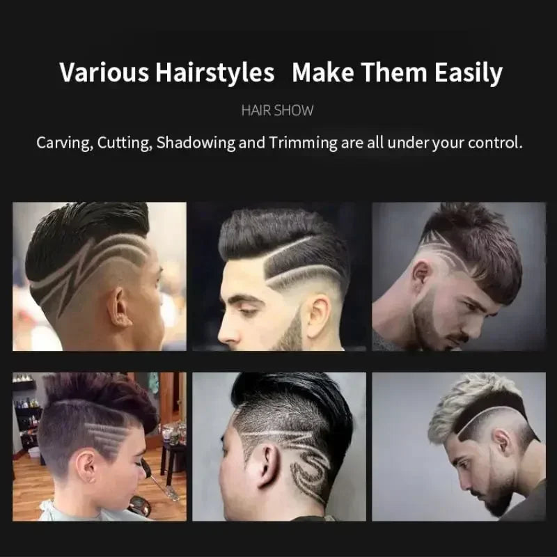 Corte de cabelo navalha para homens recarregável clipper barbeador adulto elétrico vintage clipperrazor casa carregamento usb barbeiro dragão preto