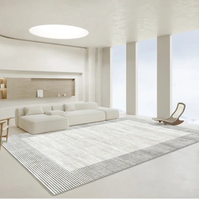 Moderno simples sala de estar decoração tapete grande área macia lounge tapete cinza nórdico para o quarto lavável anti-deslizamento tapete