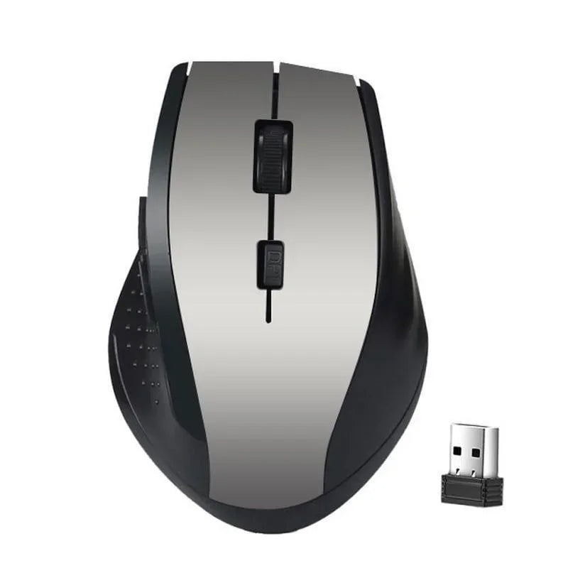 Mouse gamer sem fio de 2,4 GHz para computador, mouse para jogos com receptor USB, acessórios para laptop