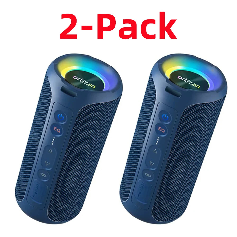 Ortizan alto-falantes bluetooth 40w graves aprimorados portátil ao ar livre sem fio alto-falante 30 horas ip7 à prova dip7 água chuveiro alto-falante bluetooth 5.3