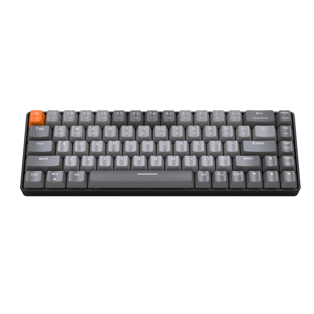 60% teclado mecânico sem fio bluetooth modo duplo hot-swap ziyoulang k68 mini teclado 68 teclas interruptor vermelho para pc/iphone ipad