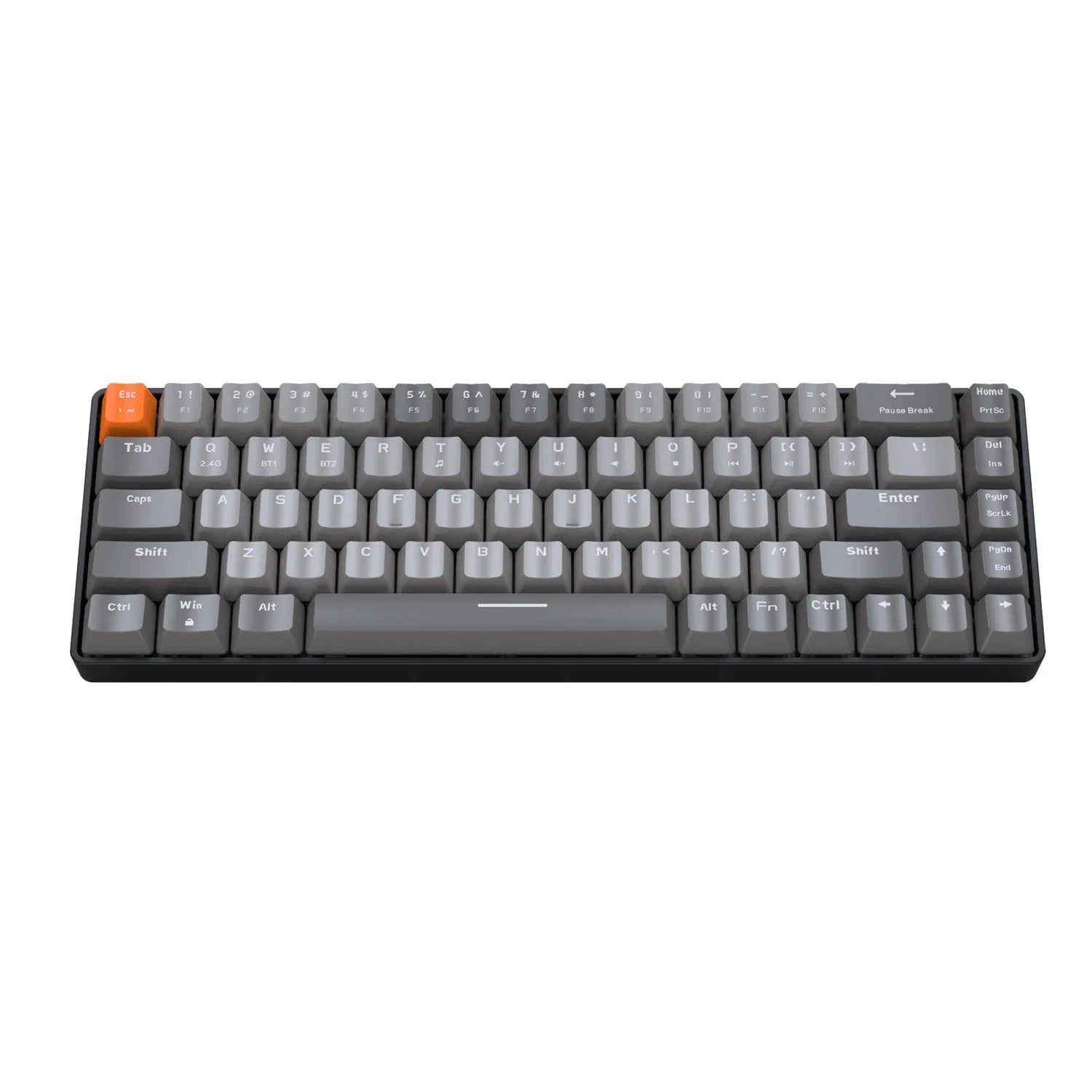60% teclado mecânico sem fio bluetooth modo duplo hot-swap ziyoulang k68 mini teclado 68 teclas interruptor vermelho para pc/iphone ipad