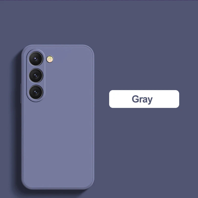 Capa de Silicone Líquido Quadrada para Samsung Galaxy S26 S25 S24 S23 S22 Ultra Plus S26Ultra - capinha Protetora Macia