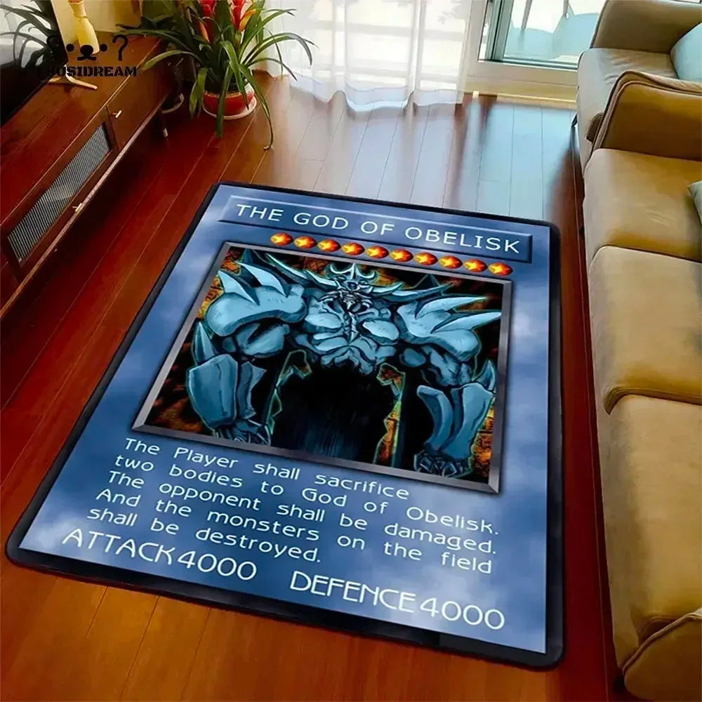 Yu-gi-oh olhos azuis dragão branco anime antiderrapante tapete dos desenhos animados para sala de estar quarto área decorativa presente perfeito