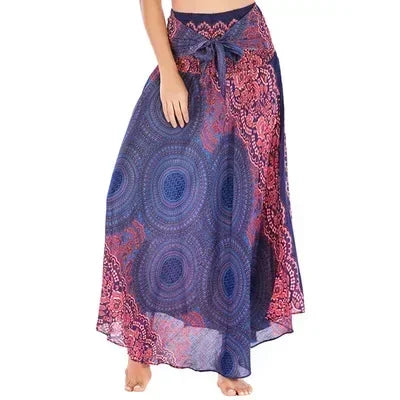 Sexy verão longo boho inferior saia feminina vintage casual ropa mujer faldas solta moda y2k maxi saias roupas femininas saia jupe