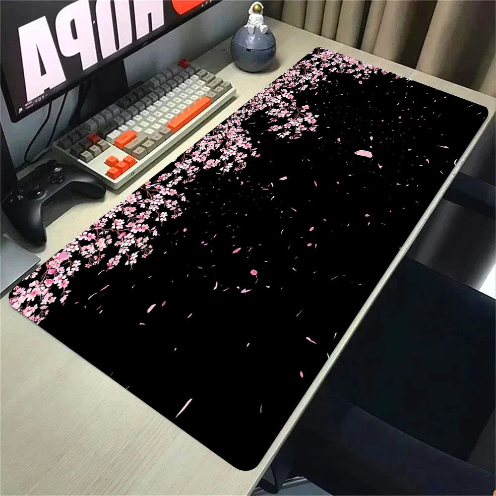 Mouse pad paisagem sakura grande deskmat portátil acessórios do computador mousepad tapetes de borracha anti deslizamento mousepad kawaii playmat