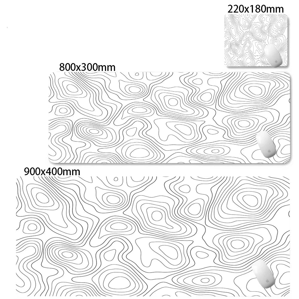 Grande tapete de mouse preto e branco mousepad jogos mousepads de borracha teclado tapetes abstrato mesa strata líquido escritório mouse pads