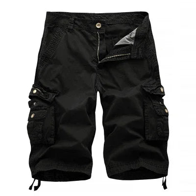 Calções de carga de algodão dos homens verão militar do exército tático homme shorts masculino casual streetwear multi-bolso carga shorts