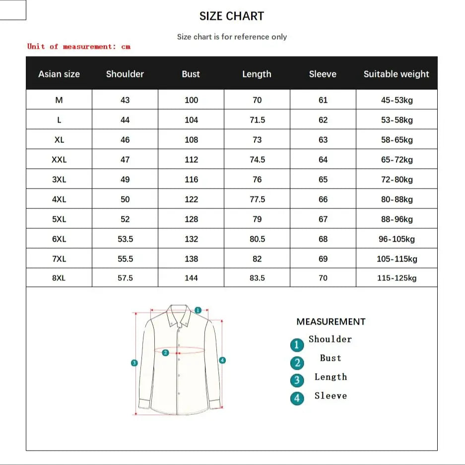 Novo plus size masculino cor sólida camisa de negócios moda clássico básico casual magro branco manga longa camisa roupas marca