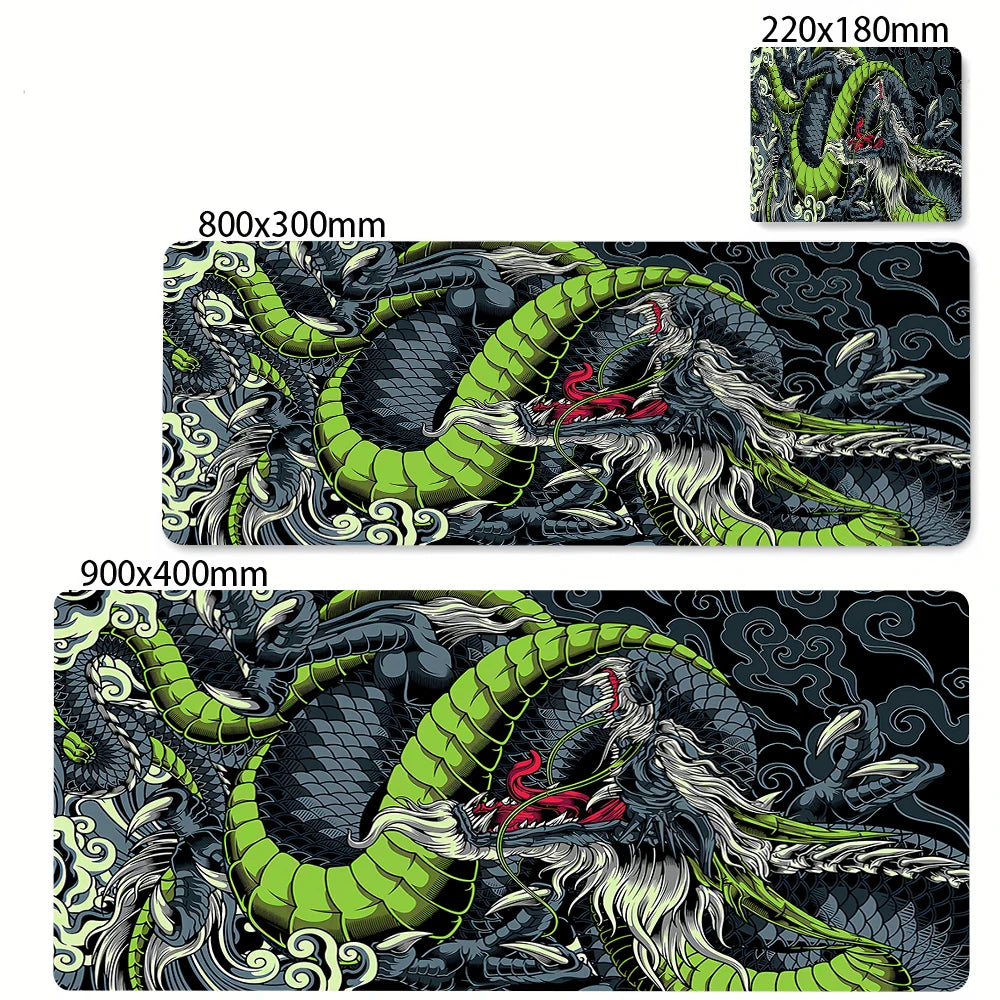 Preto e branco dragão grande mouse tapete de jogos mousepad grande base de borracha mouse pad roxo deskpad eyboard tapetes mousepads 400x900