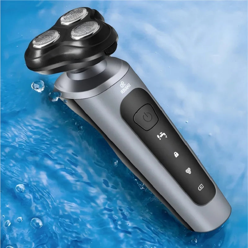 Barbeador recarregável inteligente masculino, navalha de barba molhada/seca, abs tondeuse, dissolução de barba, navalha recarregável para pele lisa