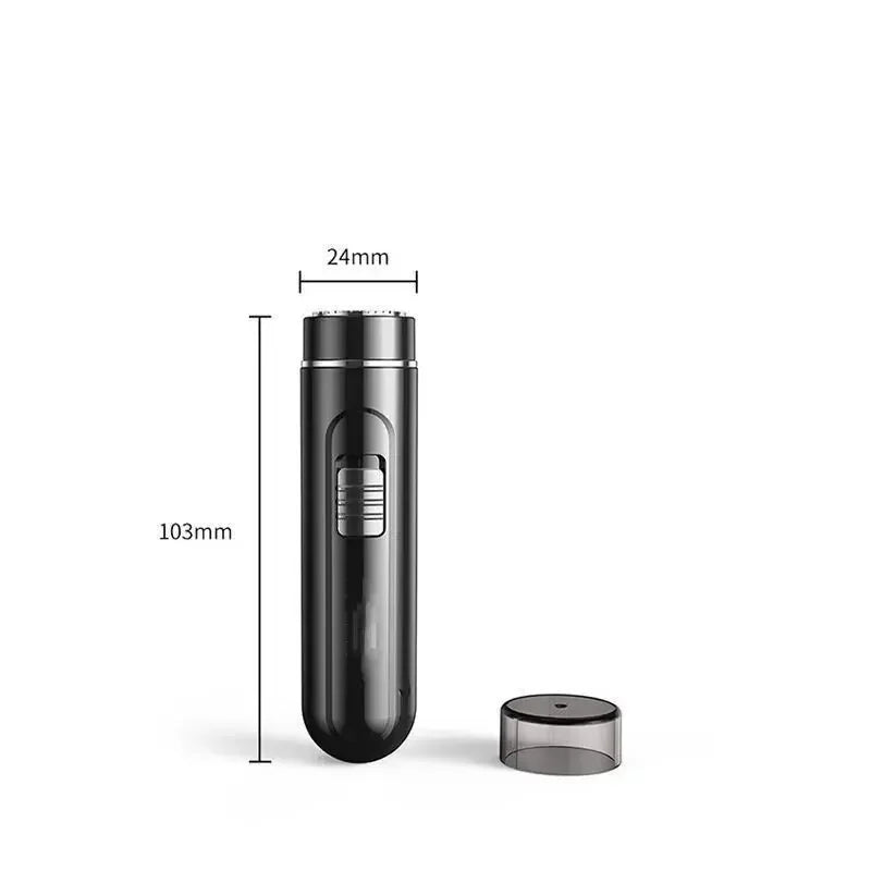 Navalha elétrica compacta e conveniente para homens – recarregável por USB, úmida e seca, fácil de usar com um botão – perfeita para casa, carro e viagens!