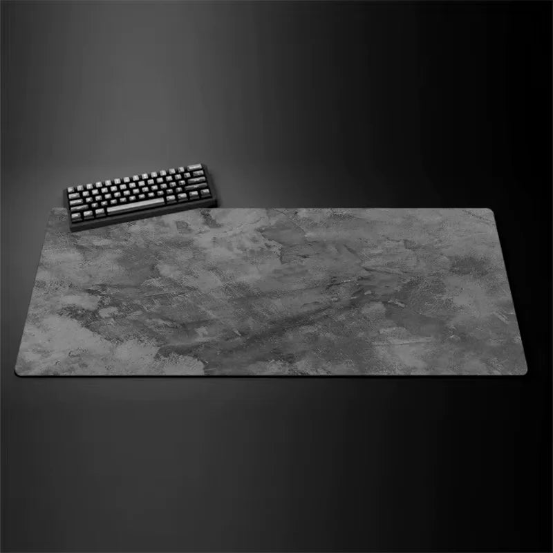 Tapete de mouse cinza grande/pequeno overlocked mousepad xxl teclado de mesa almofada de mesa série cinza tapete de mesa de jogo acessórios de computador