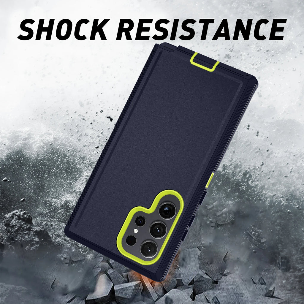 Para samsung galaxy s25 s24 s23 s22 s21 s20 fe plus ultra nota 20 armadura à prova de choque defender caso telefone duro pc + tpu capa traseira