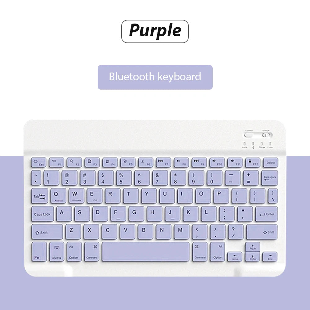 Teclado sem fio bluetooth universal, teclado e mouse para celular, mini teclado bluetooth, acessórios para teclado ipad