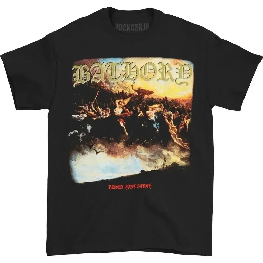 Bathory preto metal veneno t camisa das mulheres dos homens moda casual hip hop streetwear manga curta t camisa de algodão verão topos roupas