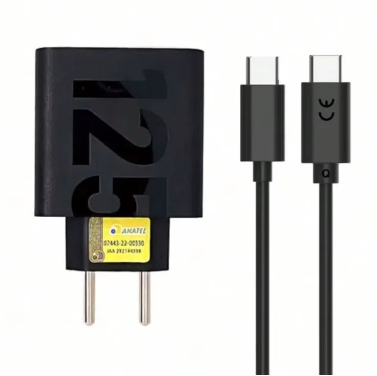 Carregador Rápido USB Tipo C 125W Brasil