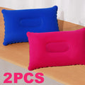 2 unidades/pacote travesseiro quadrado inflável, travesseiro de pescoço de viagem, compacto e leve, ideal para viagens, escritório e uso de cochilo