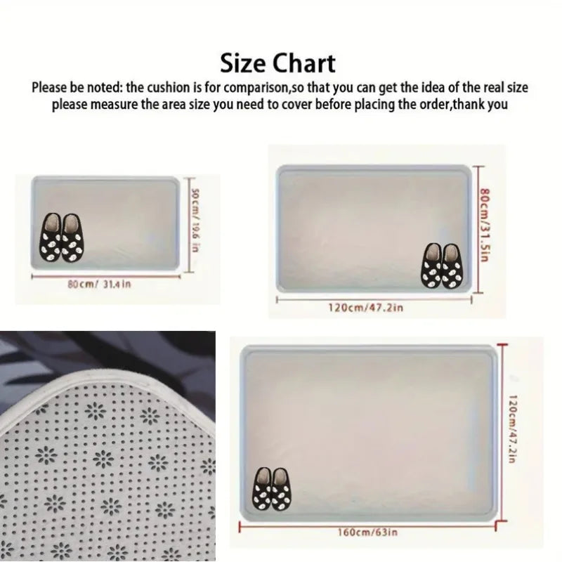 Tapete Vintage Estilo Persa Macio Antiderrapante para Decoração Interna e Externa Tapete de Entrada com Padrão Floral Geométrico