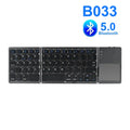 Teclado bluetooth triplo com touchpad portátil mini teclado recarregável teclado sem fio para windows android ios Tri-fold Bluetooth Keyboard with Touchpad Portable Mini Keyboard Rechargeable Keyboard Wireless Keyboard