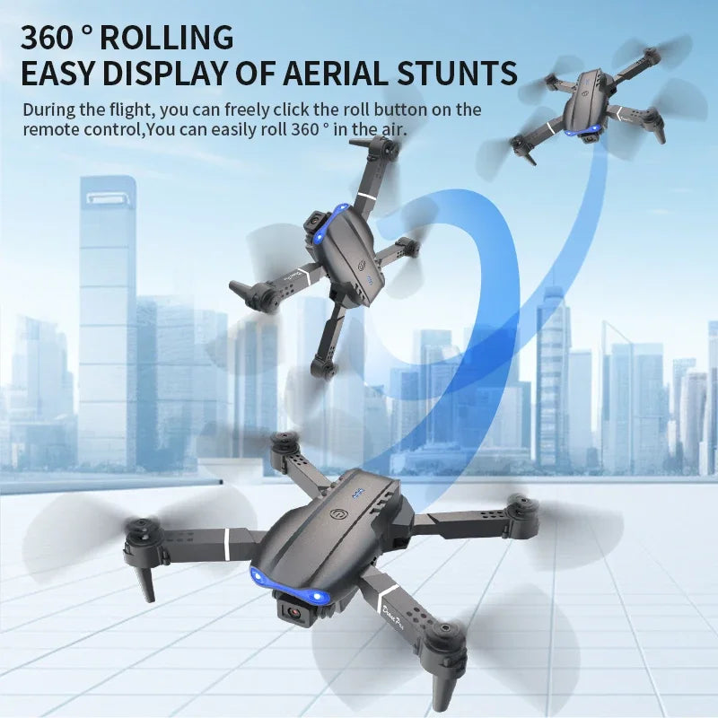 E99 Pro Drone com câmera HD 8K Controle Remoto Quadcopter Aeronave de Quatro Eixos Altitude Hold GPS Brinquedo Voador para Fotografia Aérea