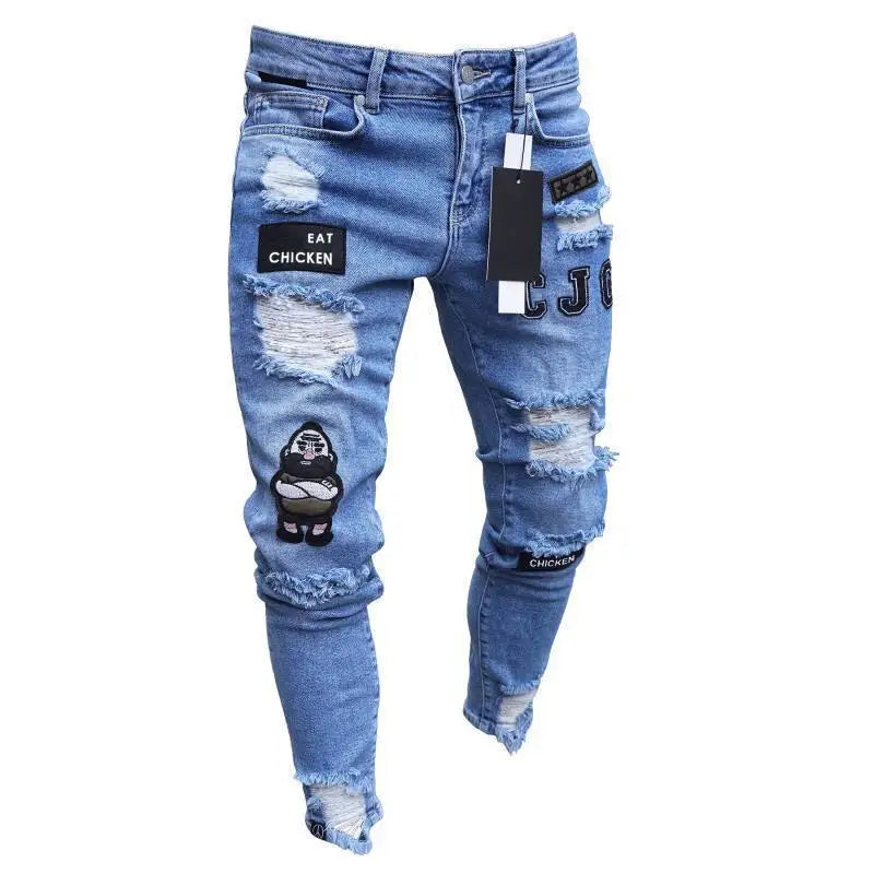 2024 calças de brim masculinas bolsos sólidos estiramento denim calças retas primavera verão negócios calças casuais diário streetwear roupas masculinas